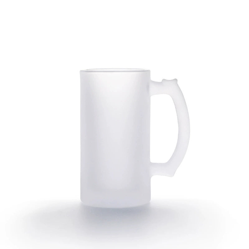 High Quality 16oz Sublimation Glass Frosted Beer Mug-16OZ啤酒玻璃杯