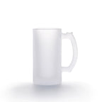 High Quality 16oz Sublimation Glass Frosted Beer Mug-16OZ啤酒玻璃杯