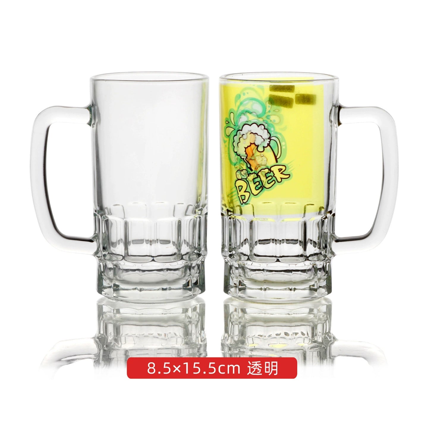 22oz Transparent Glass Beer Mug Decorative Cup for Sublimation-22oZ玻璃啤酒杯