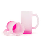 Custom Logo 16oz Frosted Glass Sublimation Beer Mug tumbler-16oz渐变玻璃啤酒杯