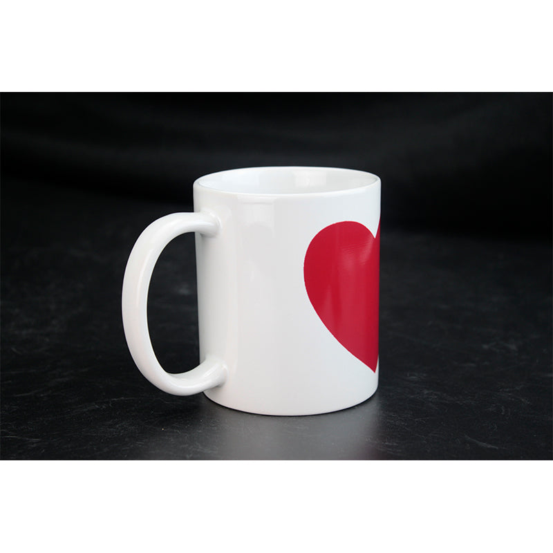 Custom Sublimation Porcelain Coffee Mug Local-colored mugs-局部变色马克杯 心形