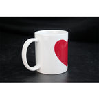 Custom Sublimation Porcelain Coffee Mug Local-colored mugs-局部变色马克杯 心形