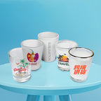 1.5oz Frosted White Cup Sublimation Heat Transfer Glass Cup