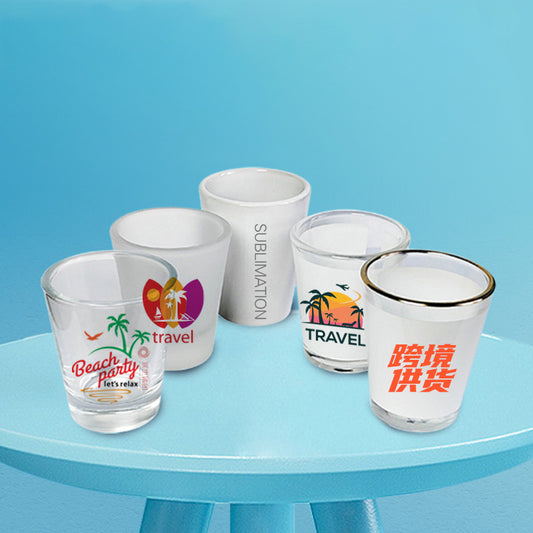 1.5oz Frosted White Cup Sublimation Heat Transfer Glass Cup