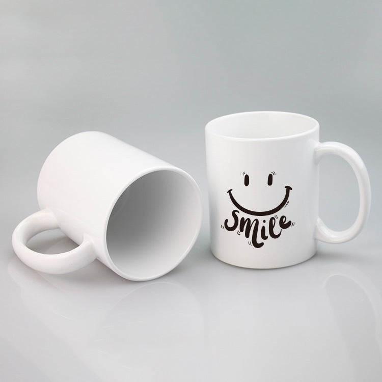3oz White Ceramic cup Custom Logo Designs Heat Transfer Blank for Cup Usage