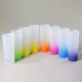 3oz Colored bottom Frosted Clear Sublimation Heat Transfer Glass cup