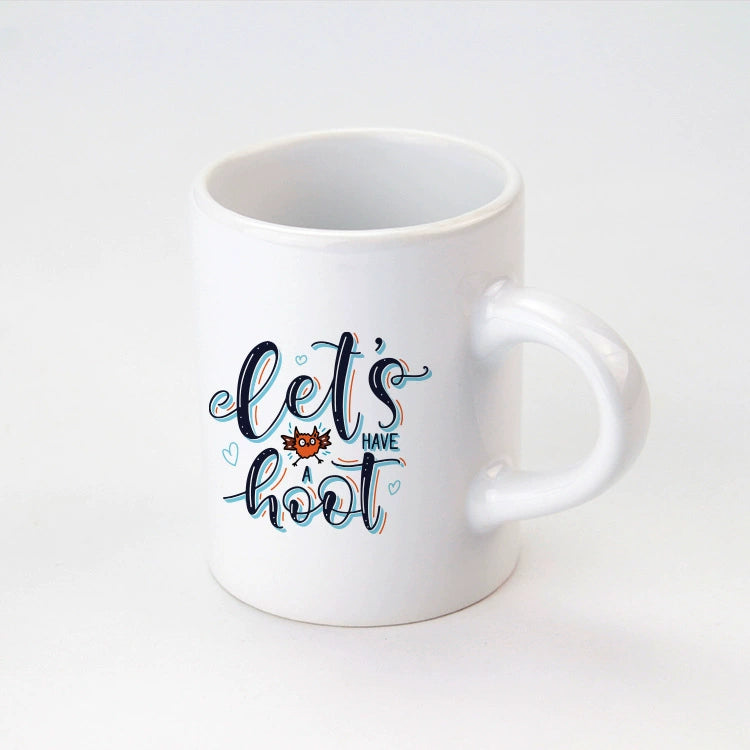 3oz White Ceramic cup Custom Logo Designs Heat Transfer Blank for Cup Usage