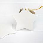 3 Inch Star Ceramic Ornament Blank Sublimation Hanging Christmas Tree Decor-3寸五角星陶瓷挂件
