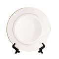 10 Inch White Ceramic Plates with Gold Edge for Banquet-10寸金边盘