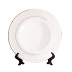 10 Inch White Ceramic Plates with Gold Edge for Banquet-10寸金边盘
