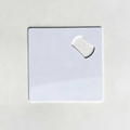 Square Shaped White Metal Beer Bottle Opener-白色不锈钢开瓶器（方形状）