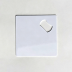 Square Shaped White Metal Beer Bottle Opener-白色不锈钢开瓶器（方形状）