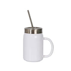Personalized Sublimation 12oz 340ml Stainless Steel Mason Mug-12oz不锈钢梅森吸管杯