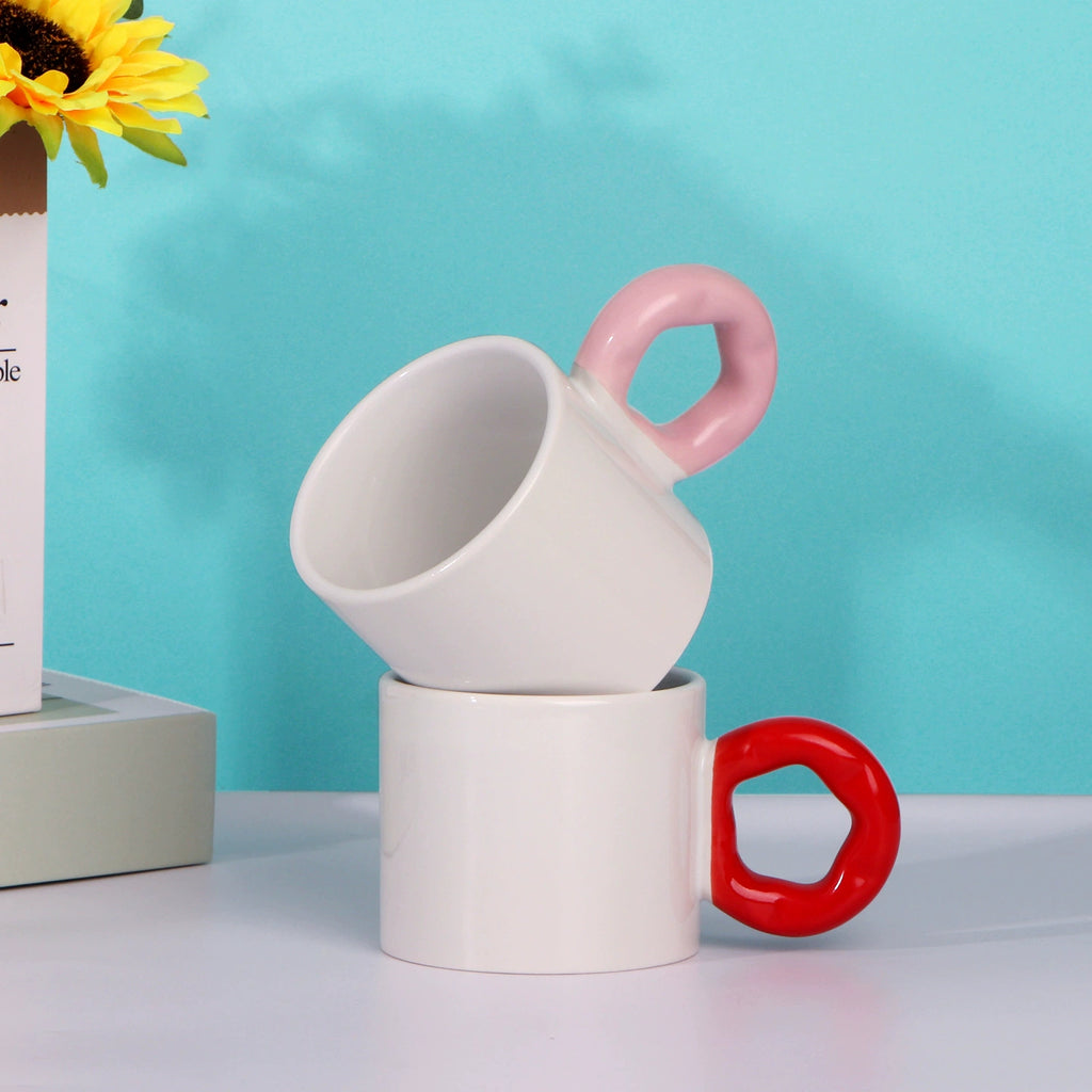Ceramic Cup Custom Pattern Sublimation Blanks 250ml Tea Mug-250ml花把杯