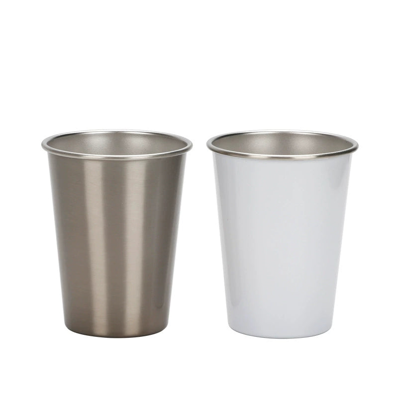 Sublimation Conical Mug Personality Printing Photo Stainless Steel Drink Cup-300ml 450ml不锈钢啤酒杯