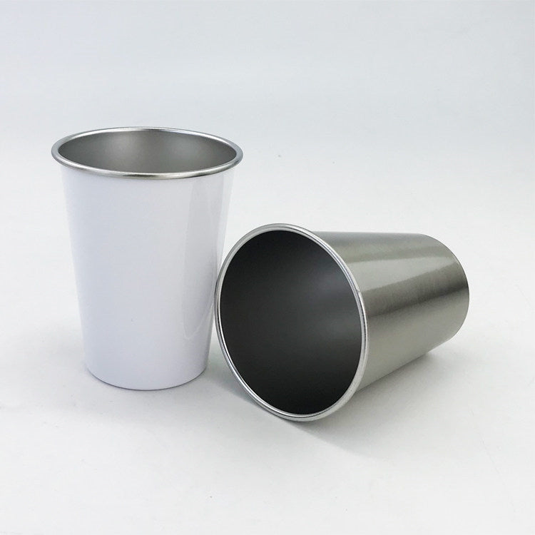 Sublimation Conical Mug Personality Printing Photo Stainless Steel Drink Cup-300ml 450ml不锈钢啤酒杯