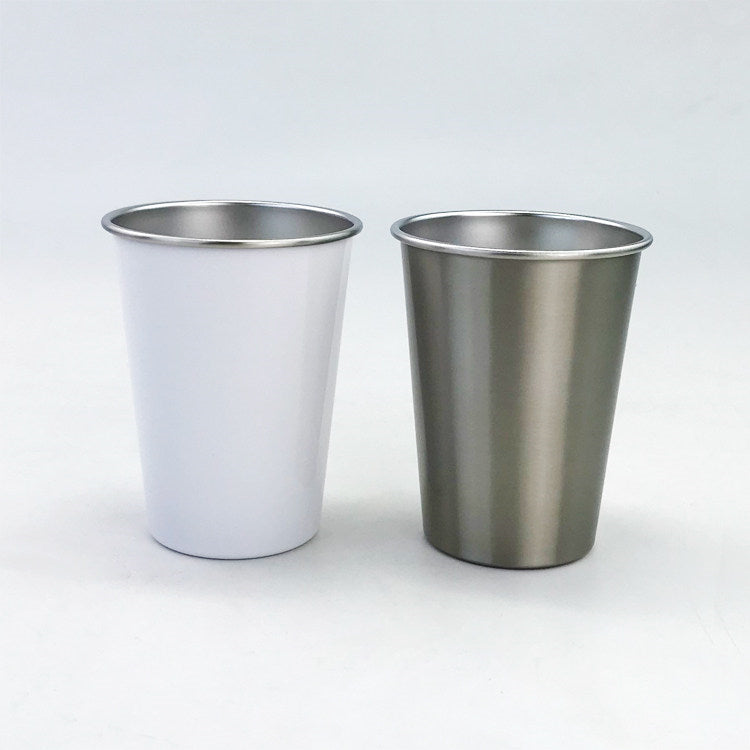 Sublimation Conical Mug Personality Printing Photo Stainless Steel Drink Cup-300ml 450ml不锈钢啤酒杯