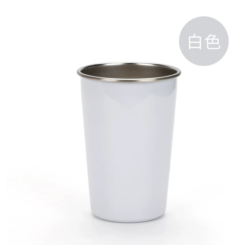 Sublimation Conical Mug Personality Printing Photo Stainless Steel Drink Cup-300ml 450ml不锈钢啤酒杯