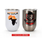 300ml Insulated Blank Coffee Cup with Lid Stemless Sublimation Wine Tumblers-300ml蛋壳不锈钢水杯