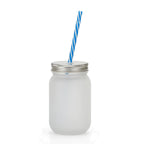 12oz Wholesale Matte Glass Sublimation Mason Jars Cup with Lid Straw in Bulk-340-400ml梅森玻璃杯