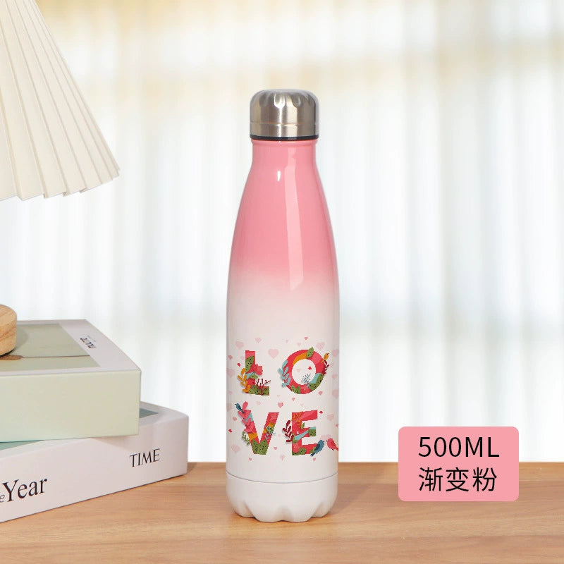 500ml Double Wall Thermos Vacuum Flask Stainless Steel Bottle-350ml 500ml可乐瓶保温杯