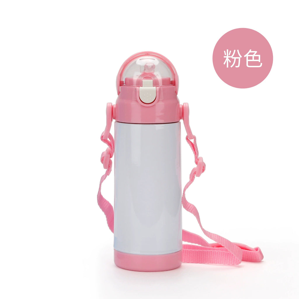 Kids Water Bottle Thermos Sublimation 304 Stainless Steel with Straw-350ml儿童不锈钢保温杯