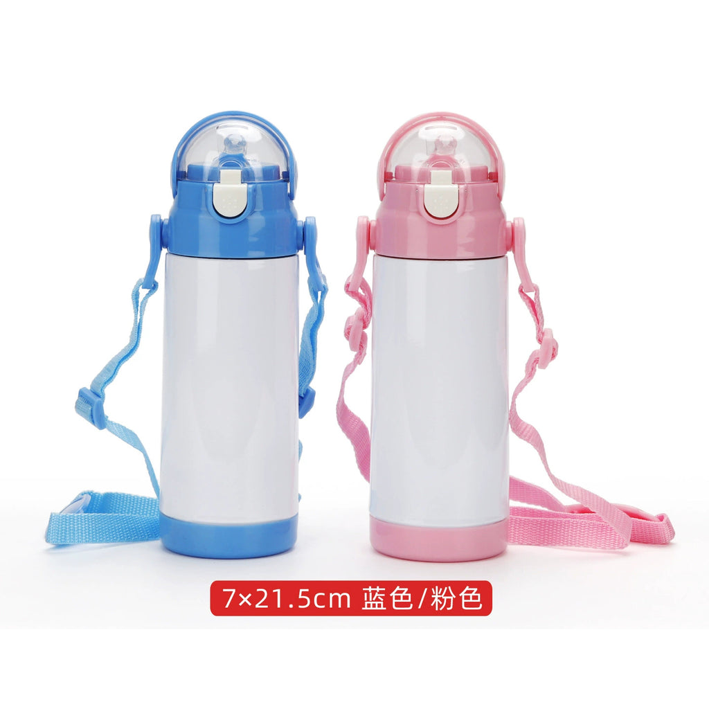 Kids Water Bottle Thermos Sublimation 304 Stainless Steel with Straw-350ml儿童不锈钢保温杯