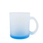 11oz Custom Gradient Color Frosted Glass Cup-11oz彩色玻璃杯