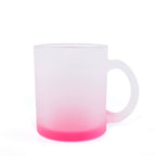 11oz Custom Gradient Color Frosted Glass Cup-11oz彩色玻璃杯