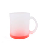 11oz Custom Gradient Color Frosted Glass Cup-11oz彩色玻璃杯