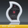 Customized Sublimation Glass Trophy Sublimation Blank Wooden Maroon Plaque Glass Shield Shape-5-05款授权牌