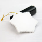3 Inch Snowflake Ceramic Ornament Blank Winter Christmas Hanging Decor-3寸雪花陶瓷挂件