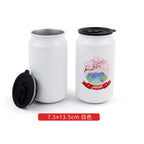 Aluminum Can Water Bottle with Printed Logo Direct Drinking Sublimation-350ml可乐罐铝水壶