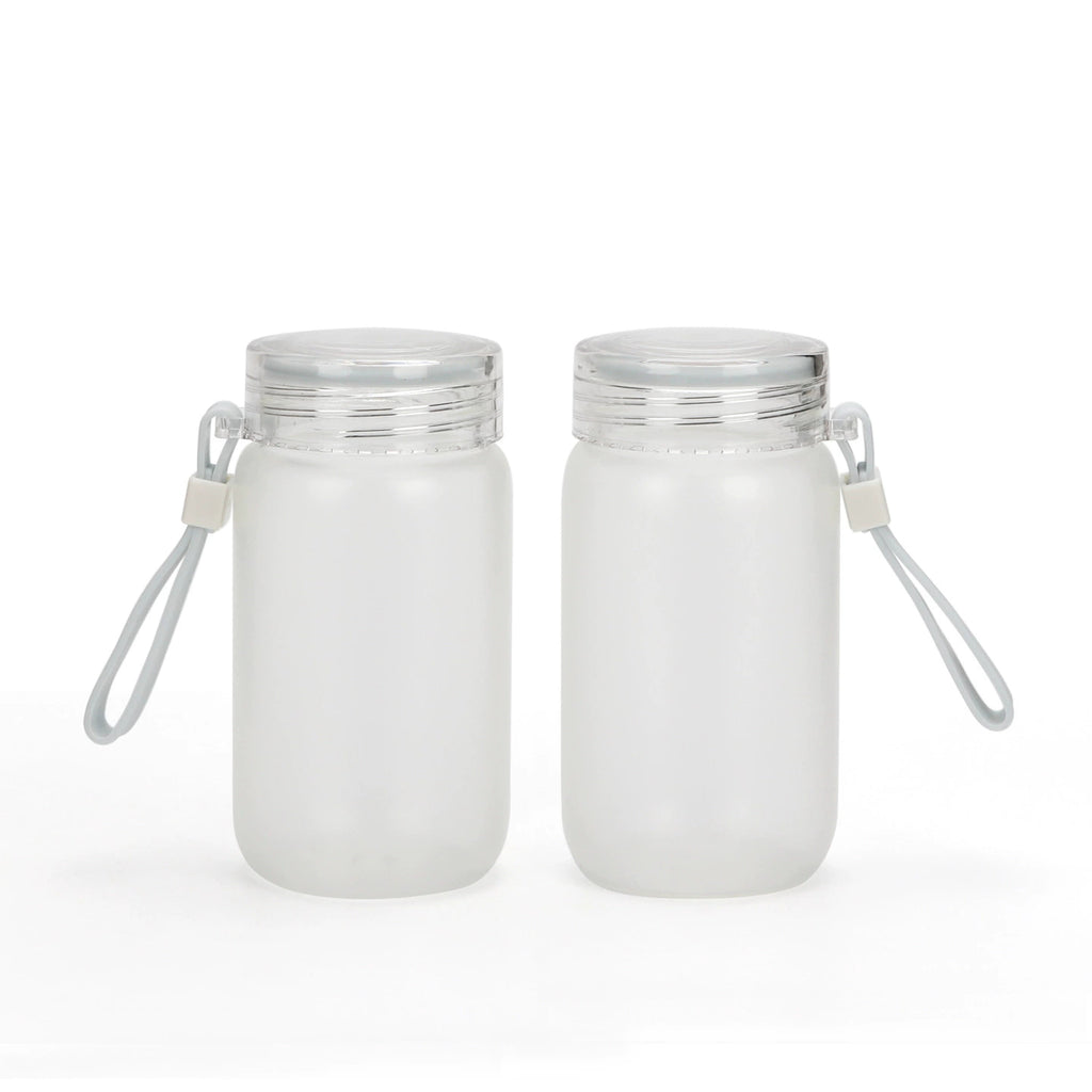 Blank Sublimation Customizable Frosted Glass Water Bottle-400ml 500ml磨砂玻璃水瓶