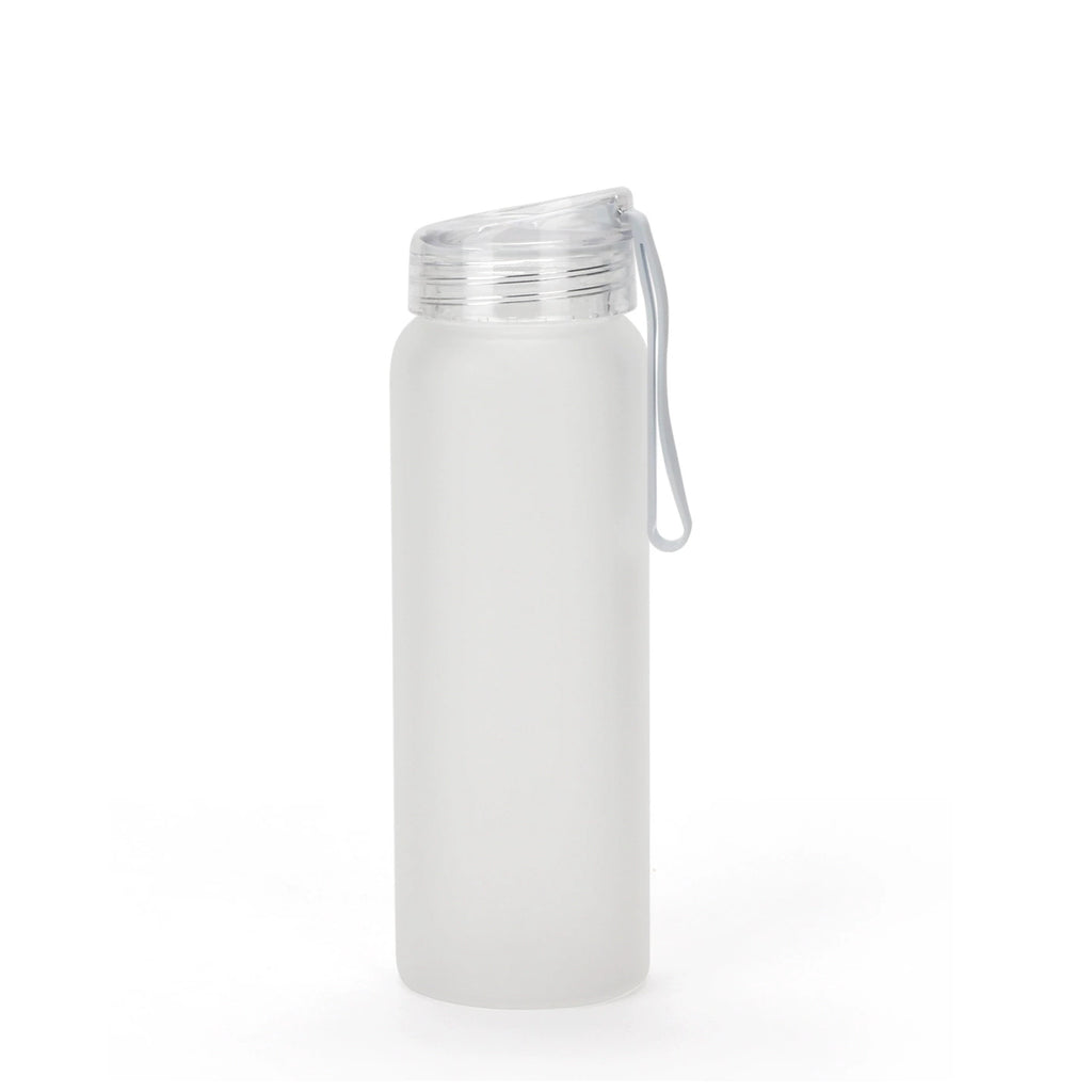 Blank Sublimation Customizable Frosted Glass Water Bottle-400ml 500ml磨砂玻璃水瓶
