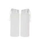 Blank Sublimation Customizable Frosted Glass Water Bottle-400ml 500ml磨砂玻璃水瓶