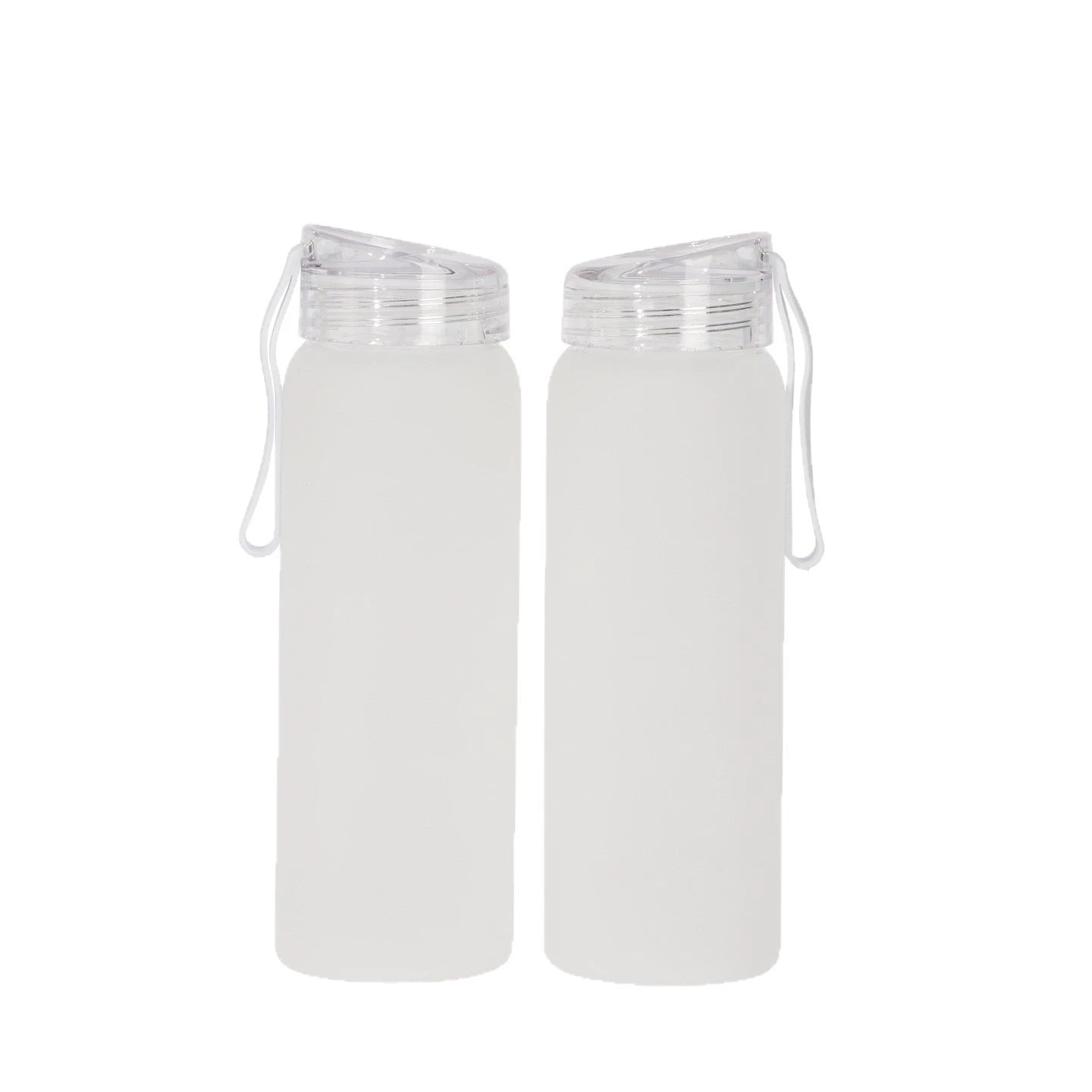 Blank Sublimation Customizable Frosted Glass Water Bottle-400ml 500ml磨砂玻璃水瓶