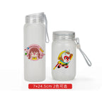 Blank Sublimation Customizable Frosted Glass Water Bottle-400ml 500ml磨砂玻璃水瓶