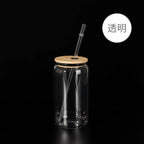 450ml Gradient Color Sublimation Frosted Ombre Glass Can-450ml可乐罐吸管玻璃杯