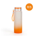 500ml Frosted Gradient Color Sublimation Drinkware Eco-Friendly Matte Glass Water Bottle-500ML渐变色玻璃杯