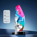 Creative Aluminum-Embedded Crystal Trophy Customized Crown Annual Meeting Recognition Awards Metal Medal Competition Team Souvenir-5-05款铝片水晶奖杯