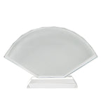 Fan Shaped Coated Crystal Elegant Fan Crystal for Award & Decoration-扇形涂层水晶
