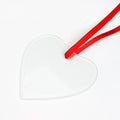 3.5 Inch Heart Shaped Glass Ornament Large Heart Glass Hanging for Gift Decor-3.5寸心形玻璃挂件