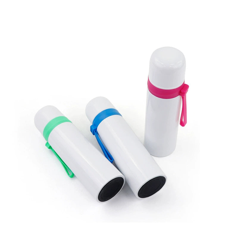 500ml Stainless Steel Thermos Colorful Sublimation Printable Vacuum Cup-500ML彩色吊带子弹头保温杯