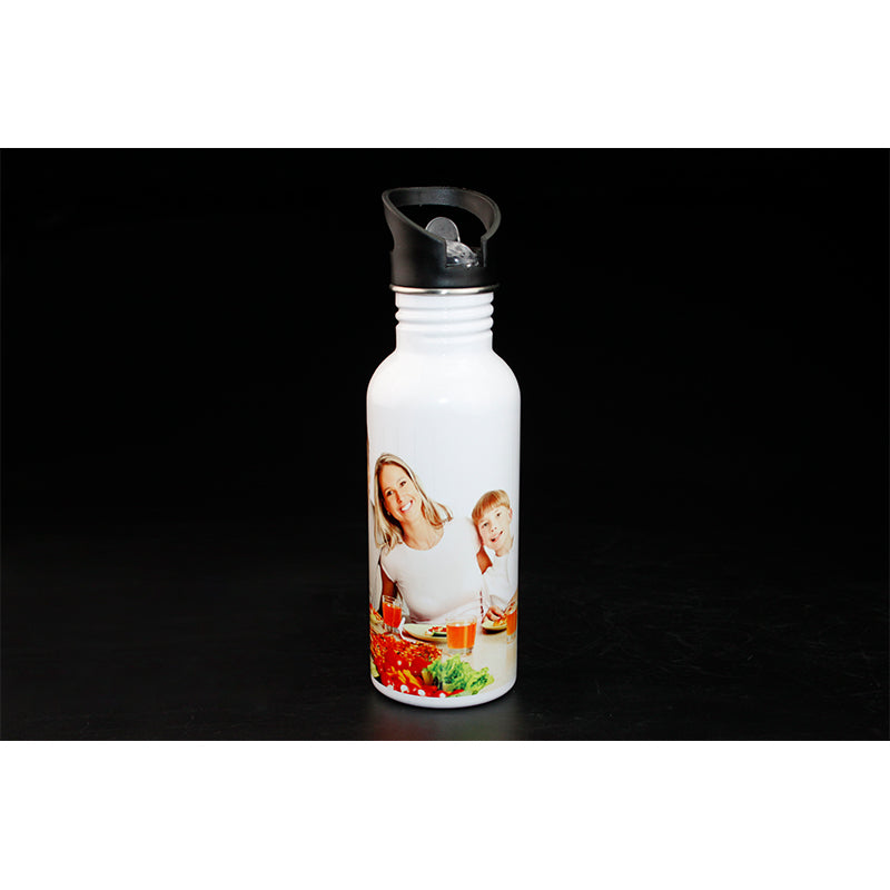 Blank Thermal Transfer Coated Customized 600ml of white stainless steel pot-600ml白色不锈钢水壶