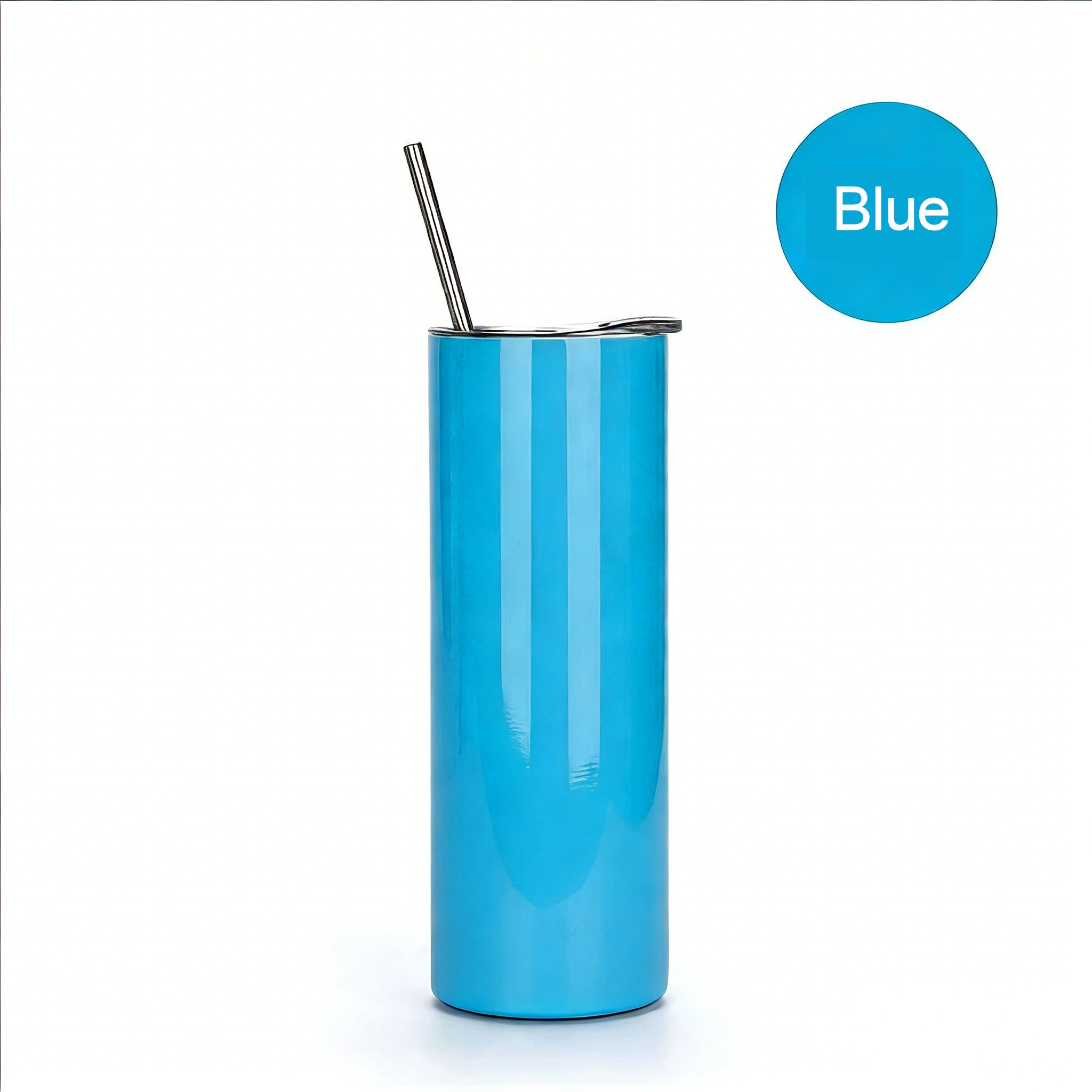 Heat Transfer Stainless Steel Tumbler Drinking Straw Cup 600ML