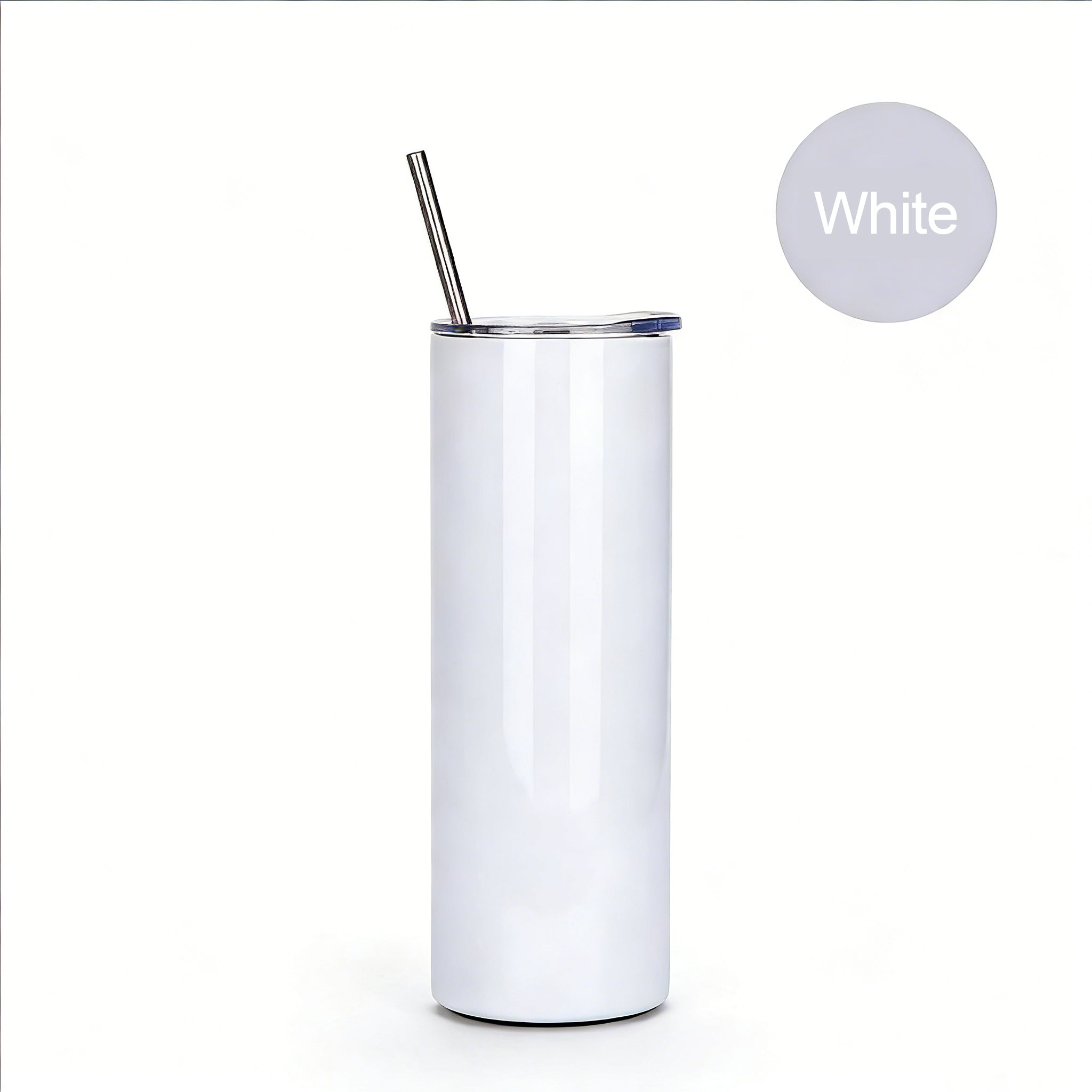 Heat Transfer Stainless Steel Tumbler Drinking Straw Cup 600ML