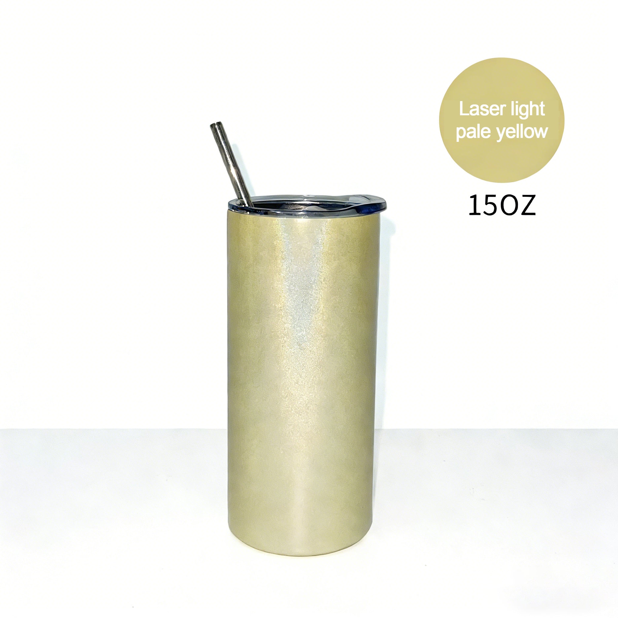 Heat Transfer Stainless Steel Tumbler Drinking Straw Cup 600ML