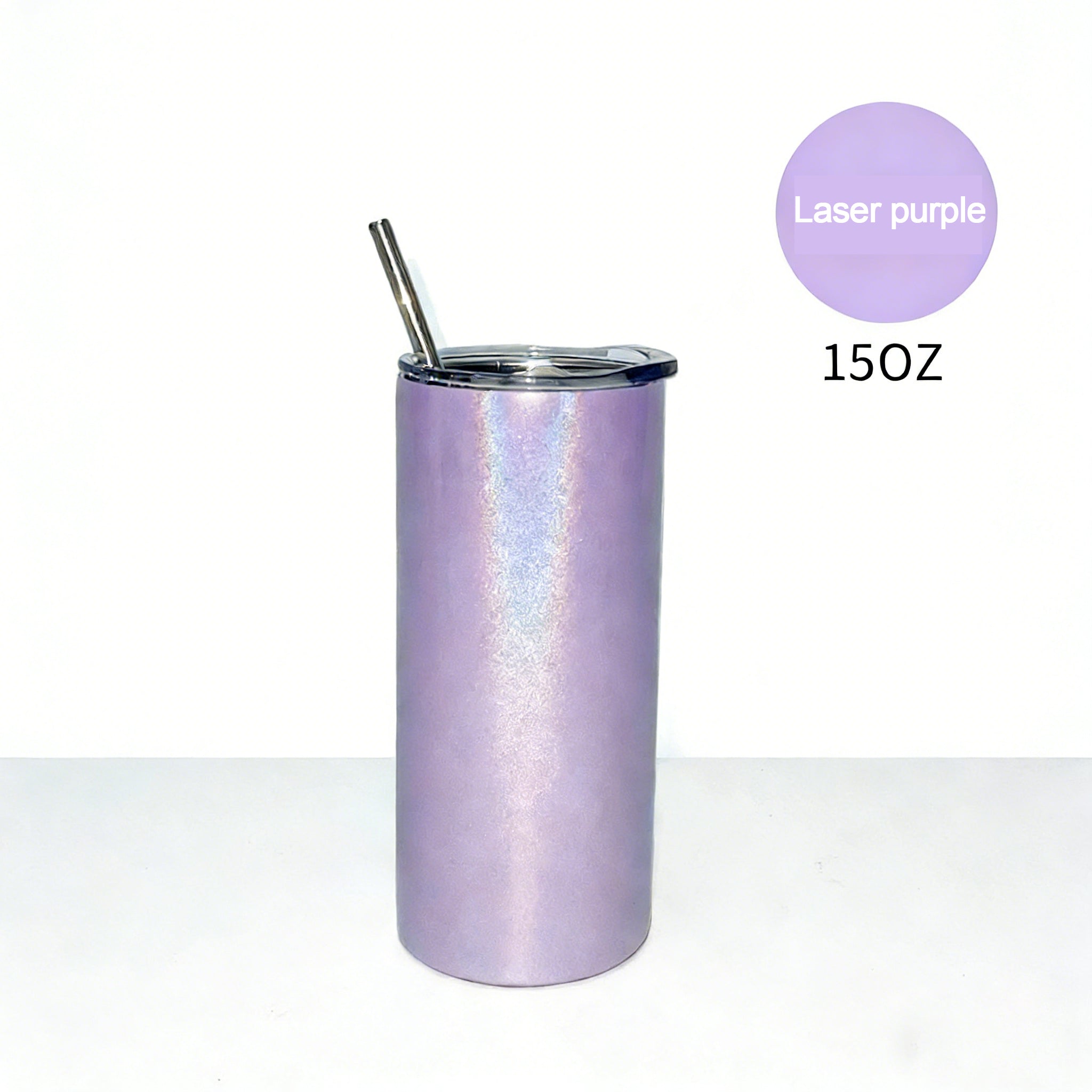 Heat Transfer Stainless Steel Tumbler Drinking Straw Cup 600ML