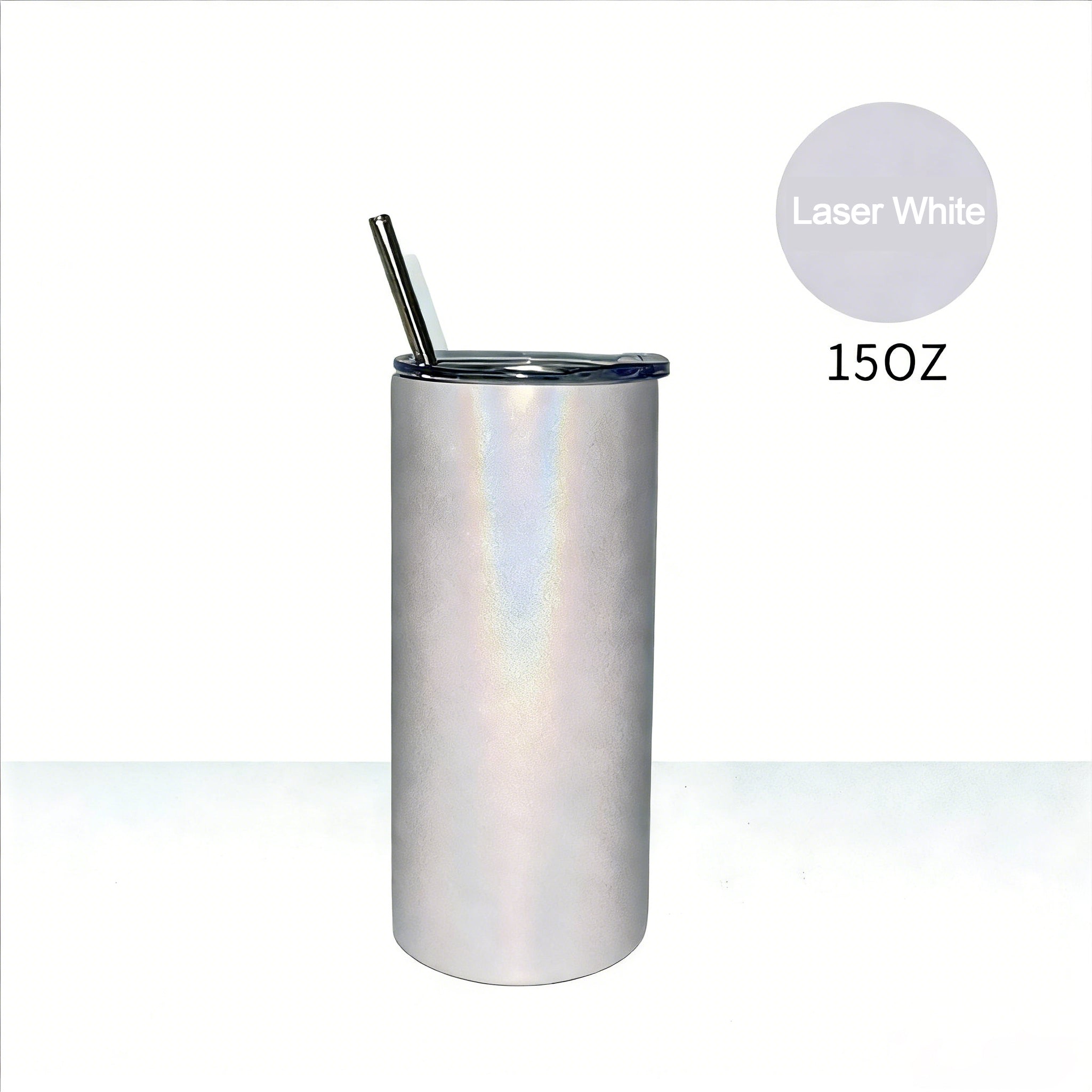 Heat Transfer Stainless Steel Tumbler Drinking Straw Cup 600ML